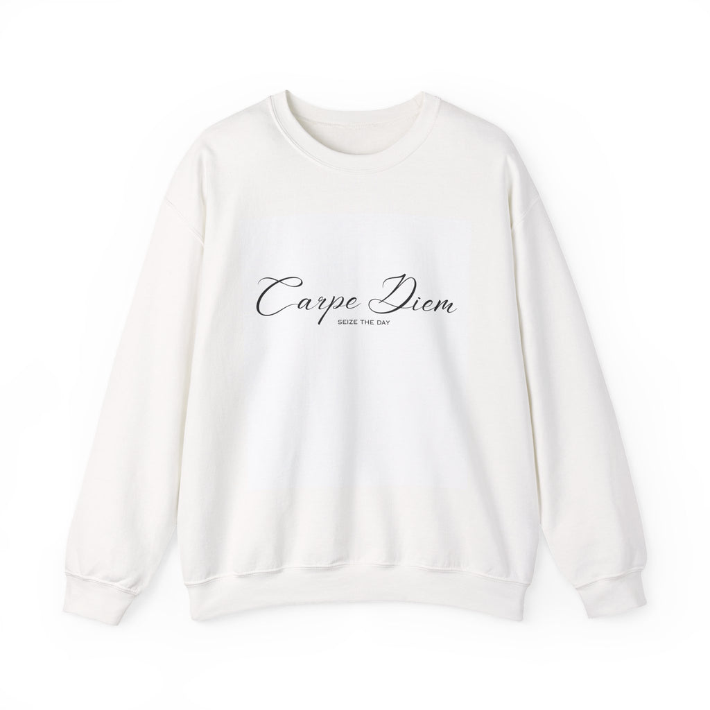 Carpe Diem Crewneck Sweatshirt - Inspirational Minimalist Quote