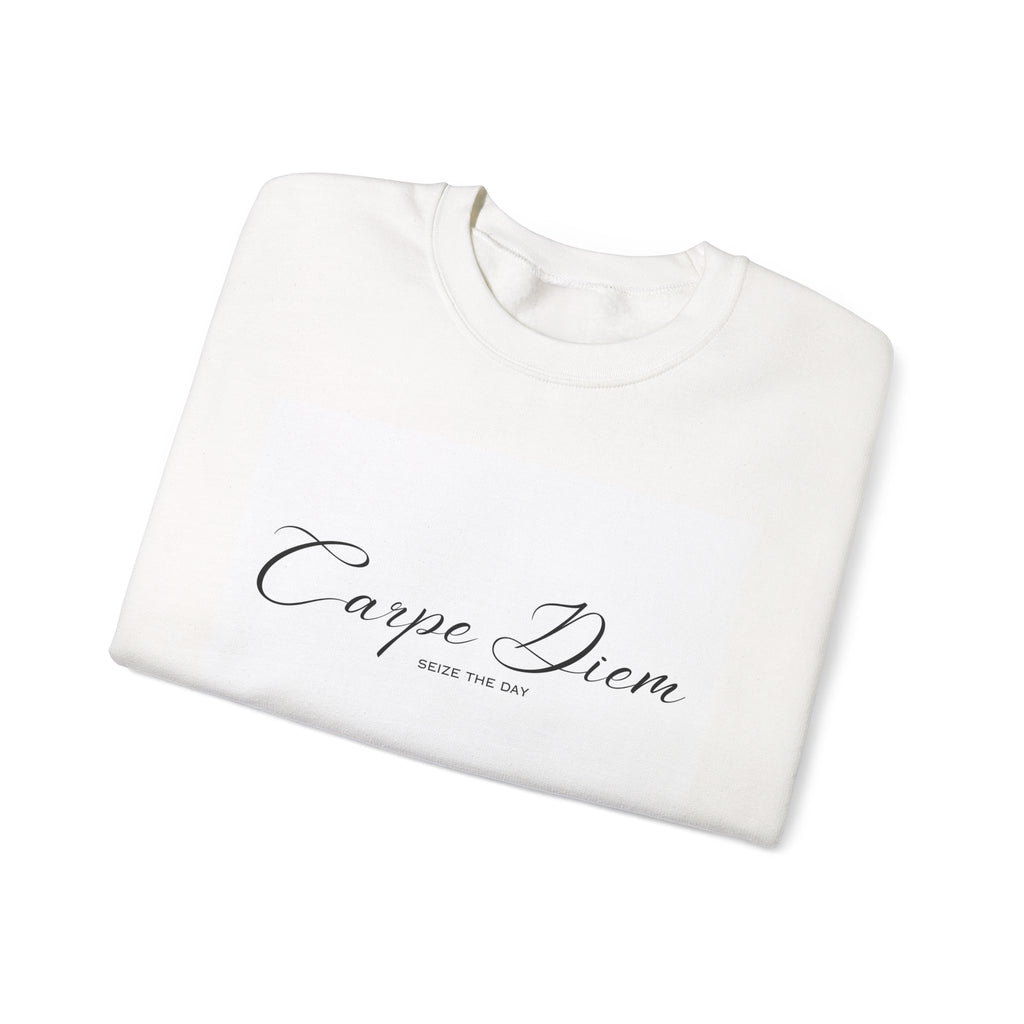Carpe Diem Crewneck Sweatshirt - Inspirational Minimalist Quote